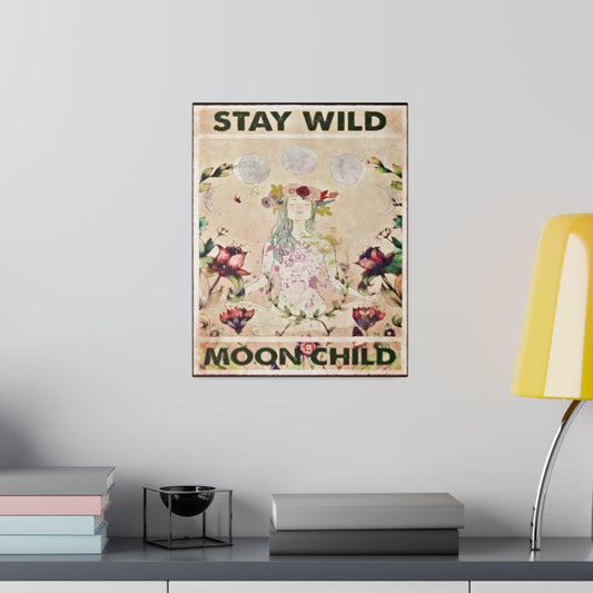 Stretched Canvas Print - Stay Wild Moon Child - Yoga Themed 6 on wallStretched Canvas Print - Stay Wild Moon Child - Yoga Themed Print