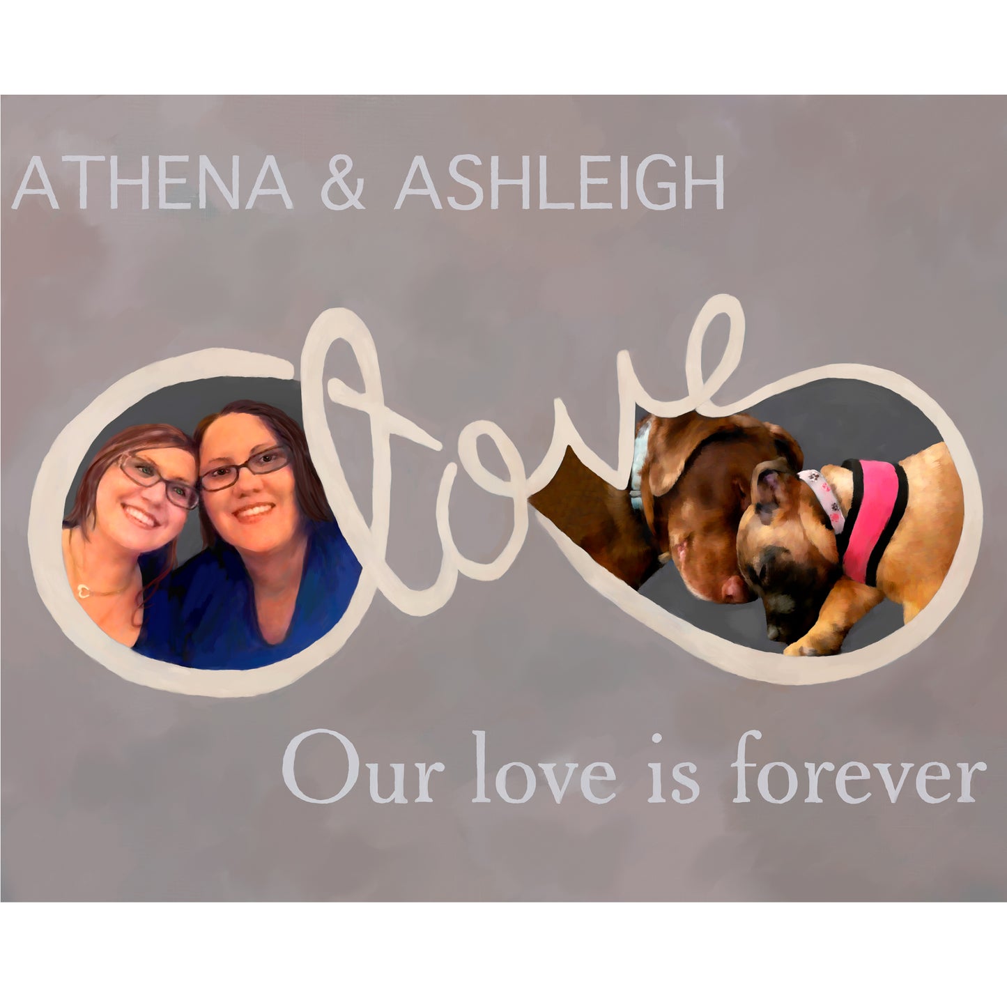 People with Pets Custom Painted Digital Portraits