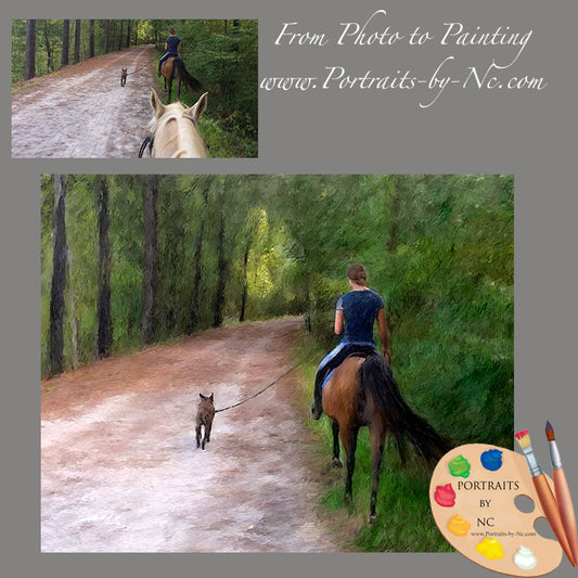 Horseback Rider Portrait from Photo 628