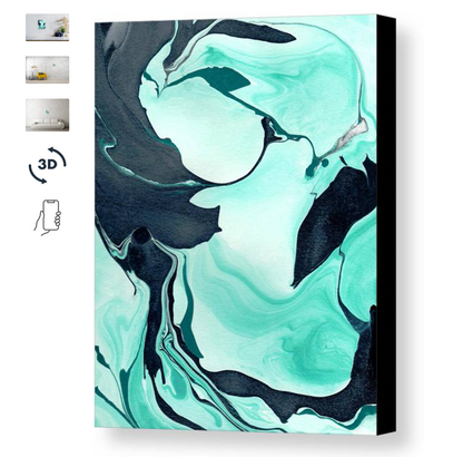 Blue Lagoon Abstract Art - Canvas Print