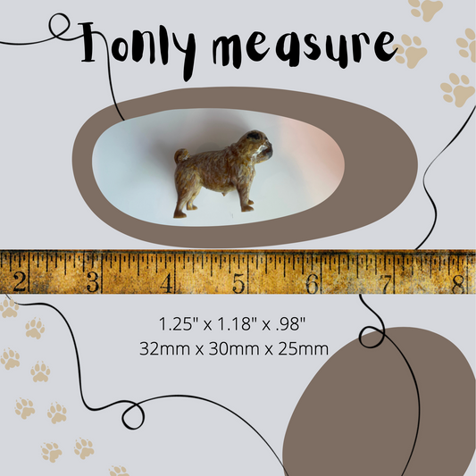 Pug Dog Statue 1/12 Scale Miniature Pug Custom Made Pet Statue