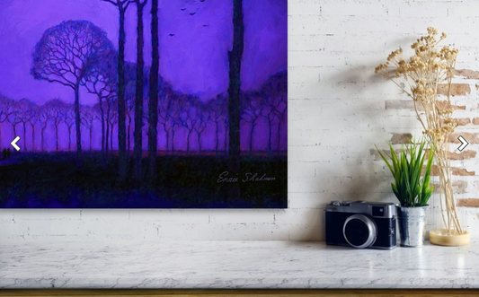 Purple Trees - Metal Print Small