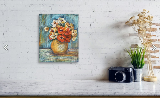 Spring Bouquet Floral Metal Print Wall Art