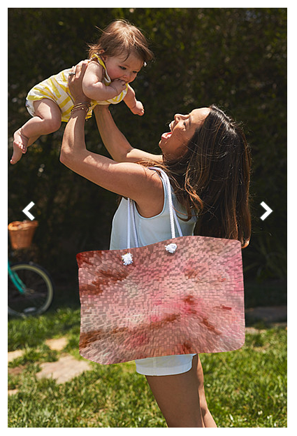 Weekender Tote Bag - Large Pink Carryall Bag - Customizable Bags