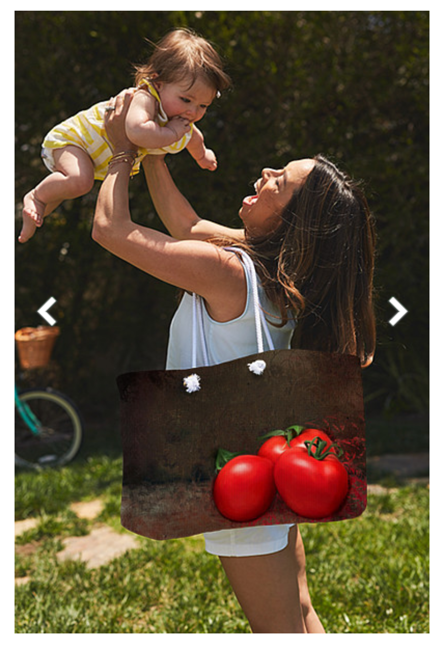 Weekender Tote Bag - Customizable Carryall Tote - Market Tote Tomato Trio Design