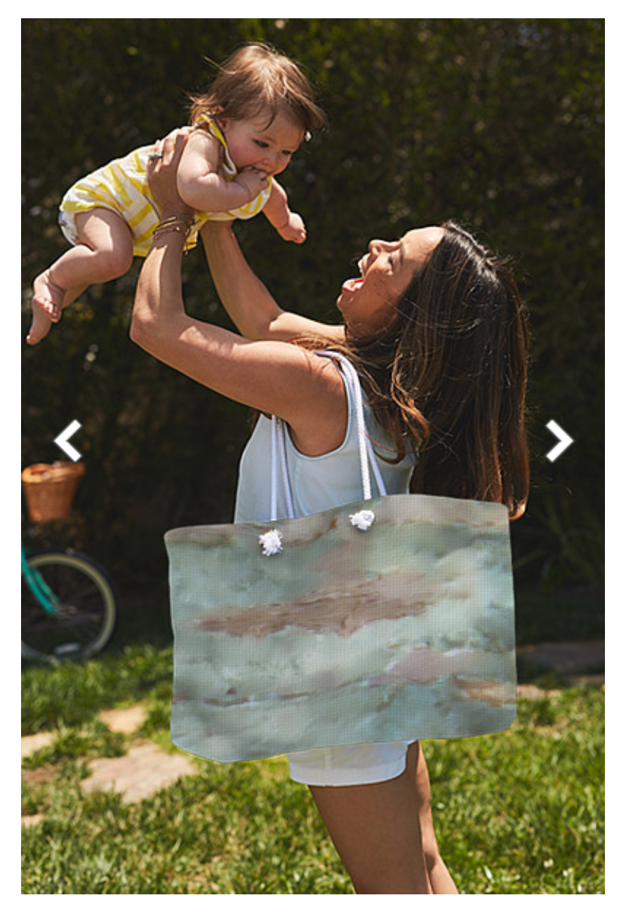 Weekender Tote Bag - Customizable Carryall Tote Bag - Beach Bag - Teal Design