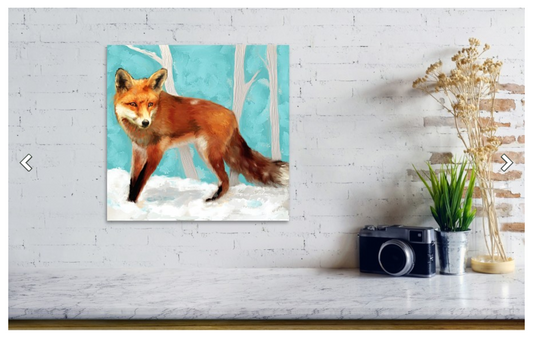 Red Fox - Metal Print 222