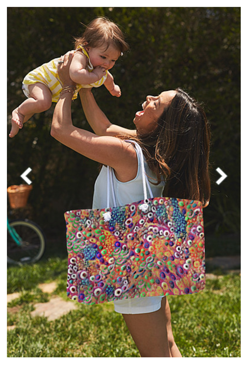 Bubbles Abstract Art - Weekender Tote Bag 583 - Portraits by NC