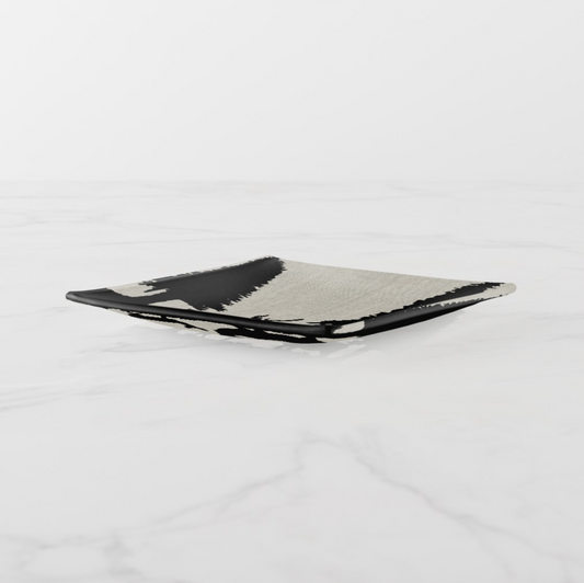 Trinket Tray - Country Style - Deer in Forest - Square - Side View