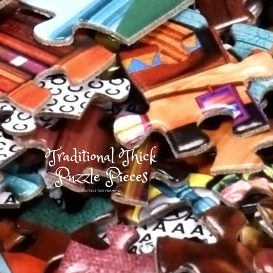 Traditional thick puzzle pieces