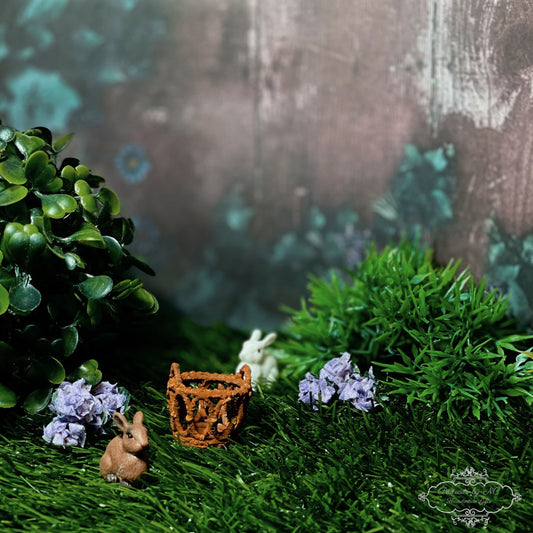 1 12 scale Miniature Dollhouse Basket - Dollhouse Accessory