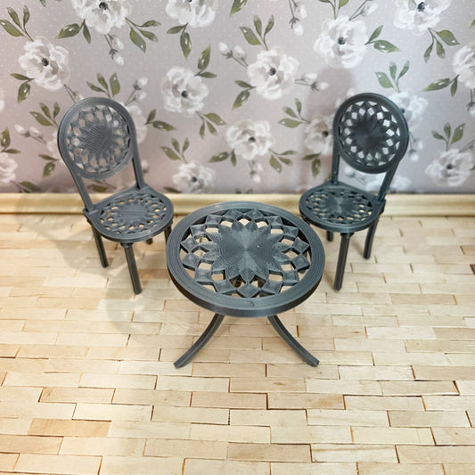 Miniature Bistro Table Kit - Dollhouse Furniture 1/24 Scale