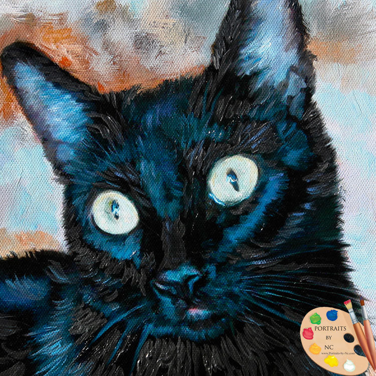 Cat Group Portrait in Oil 684 - Portraits by NC