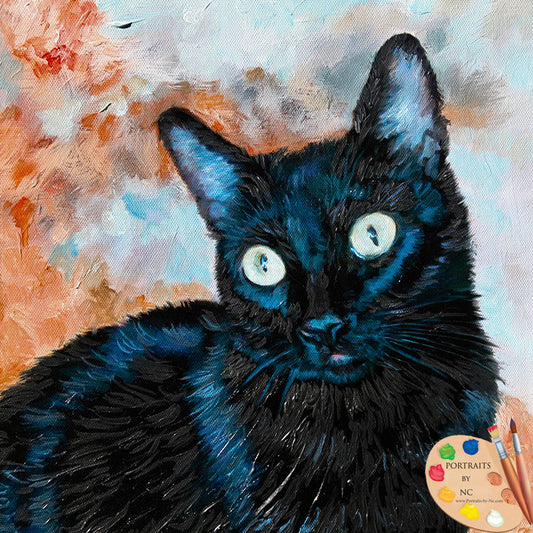 Cat Group Portrait in Oil 684 - Portraits by NC