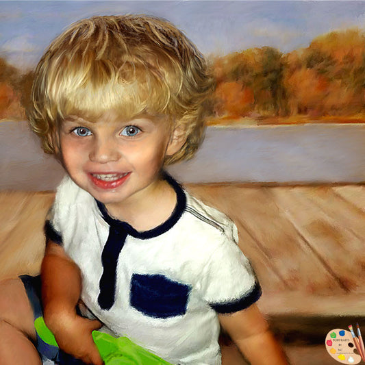 Toddler Portrait Boy with Fishing Pole 359