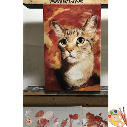 Cat Portrait in Oil - Portraits by NC