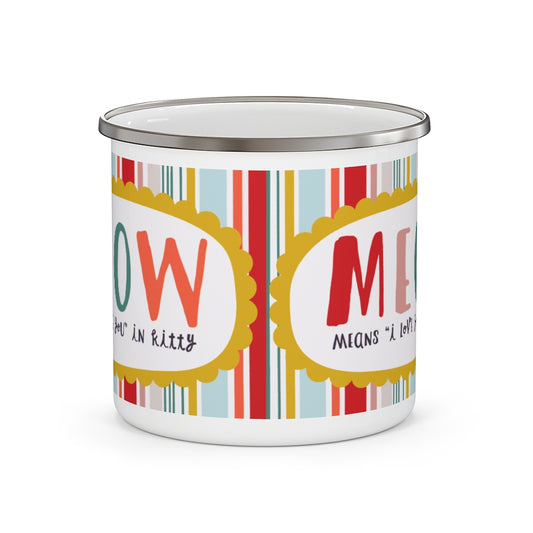 Meow Enamel Camping Mug