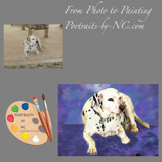 Dalmation Dog Portrait from Photo