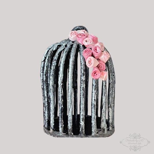 Romantic Miniature Size Bird Cages 1/12 Scale Dollhouse Accessory