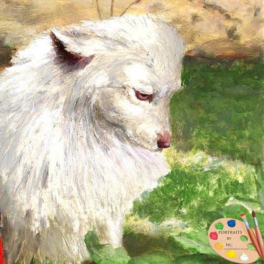 Custom Girl with Dog Oil Portrait | Children & Pet Fine Art