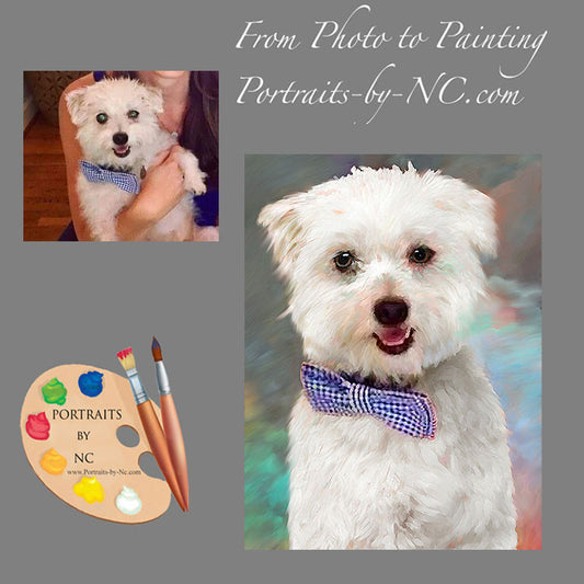 Puppy Pet Portrait from Photo 526