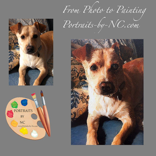 Puppy Portrait from Painting 468