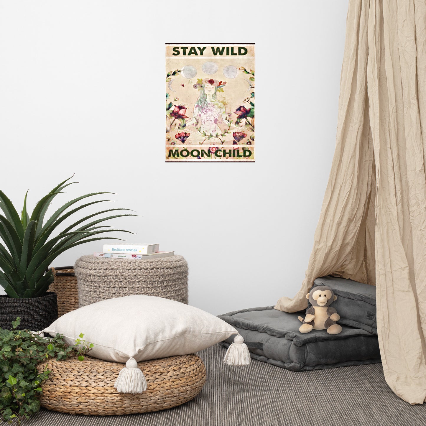 Matt Finish Poster - Stay Wild Moon Child - Yoga Poster