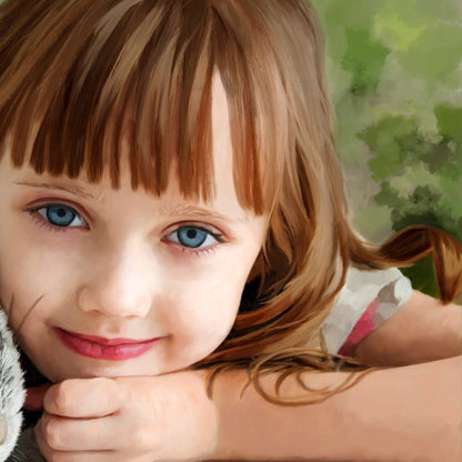 Child Portrait - Girl with Bunny