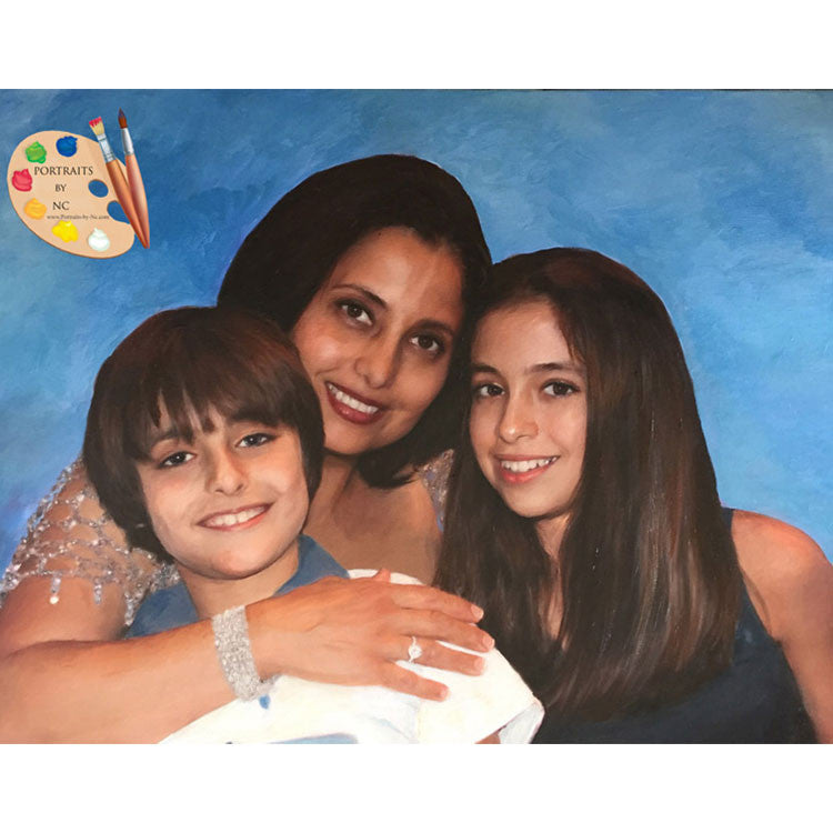 Family Portraits Mother with Kids 416