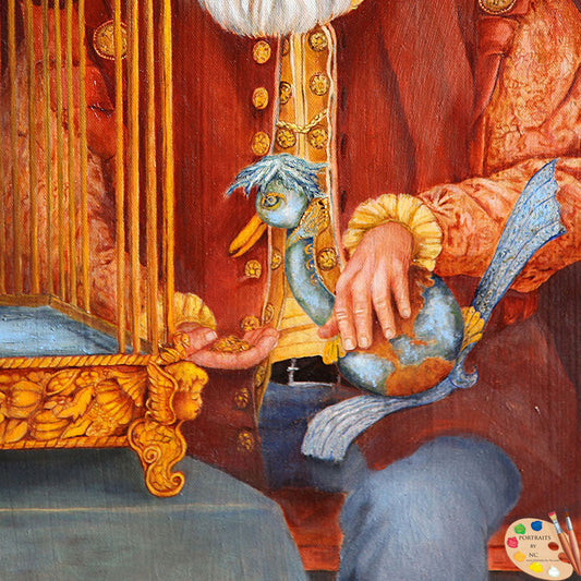 Stretched Canvas Print Santa Painting Opus Magnum -detail