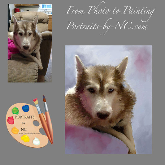 German Shepherd Dog Portrait from Photo 573