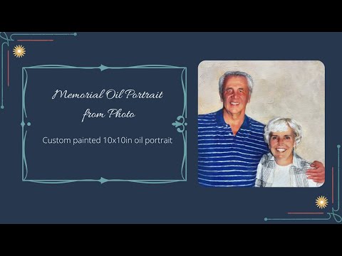 Elderly Couple Oil Portrait