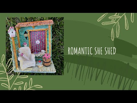 Miniature She Shed Diorama