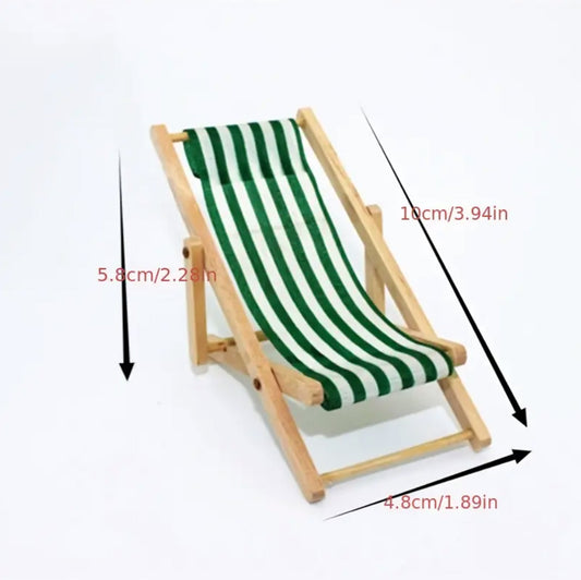 Miniature Beach Chair Doll House Accessories