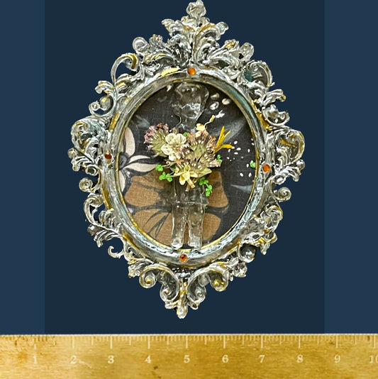 Miniature Fairy Doll in Frame - Collectable Shadow Box Miniature