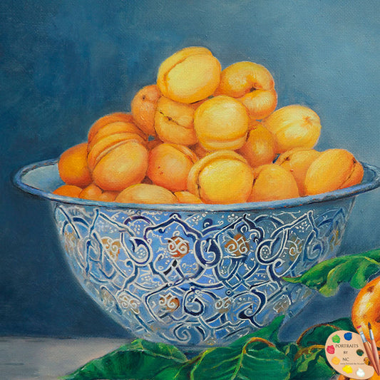 Still Life Painting Apricots and Peaches 176