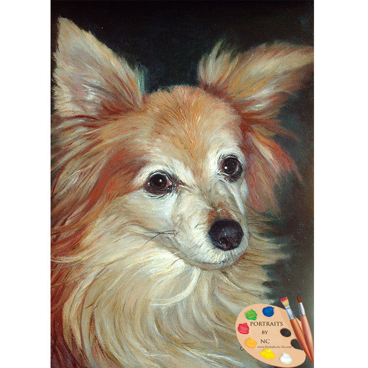 Papillion Dog Painting 86