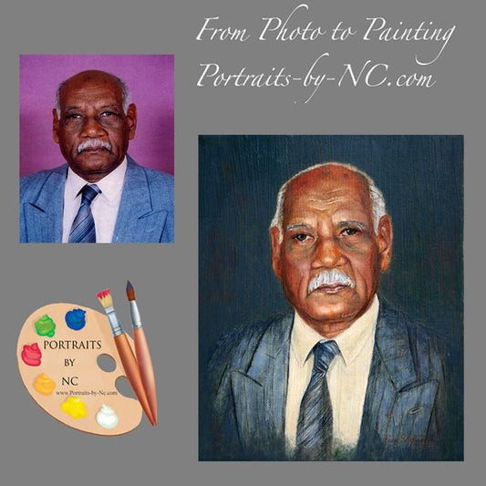 Elderly Man Posthumous Portrait from Photo 104