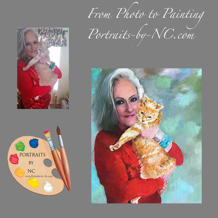 Adults with Pets Portraits Woman with Cat 404 - Portraits by NC