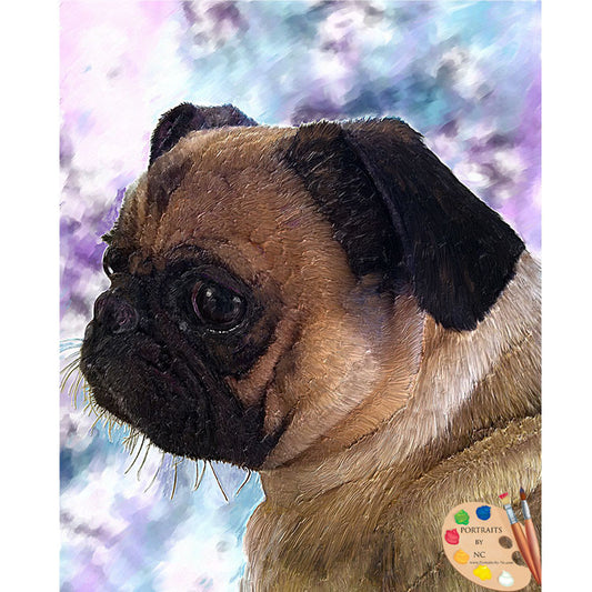 Pug Dog Painting 382