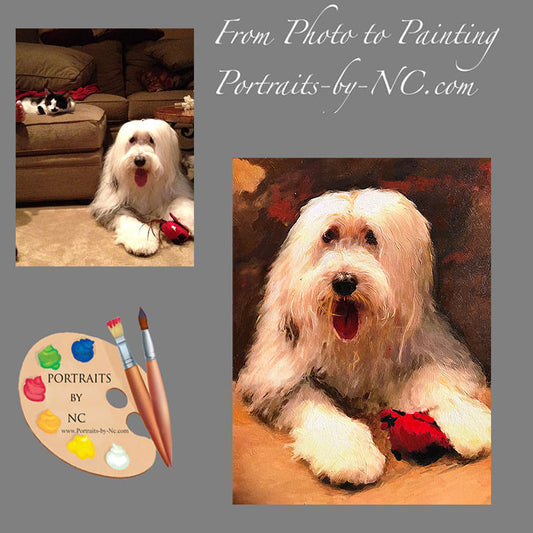 Sheepdog Portrait from Photo 506