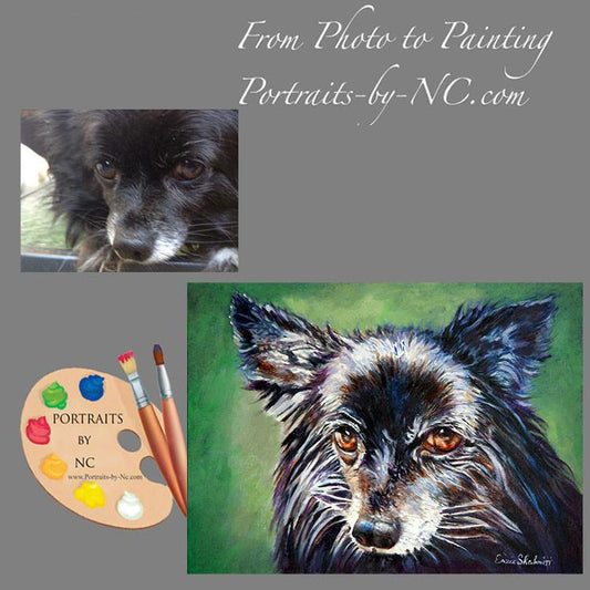 Chihuahua Dog Custom Oil Portrait