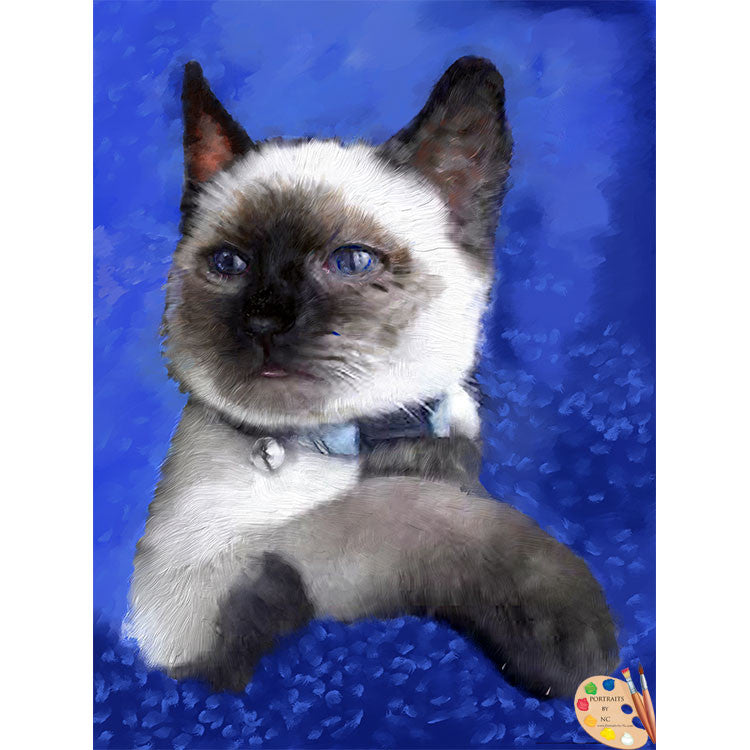 Siamese Cats Painting 512