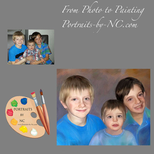 Siblings Portrait Brotherly Love portrait from photo 301