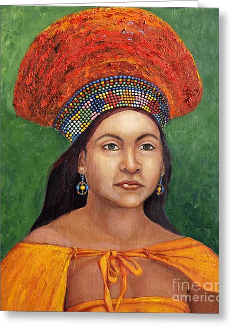 Zulu Bride 5x7 Greeting Card