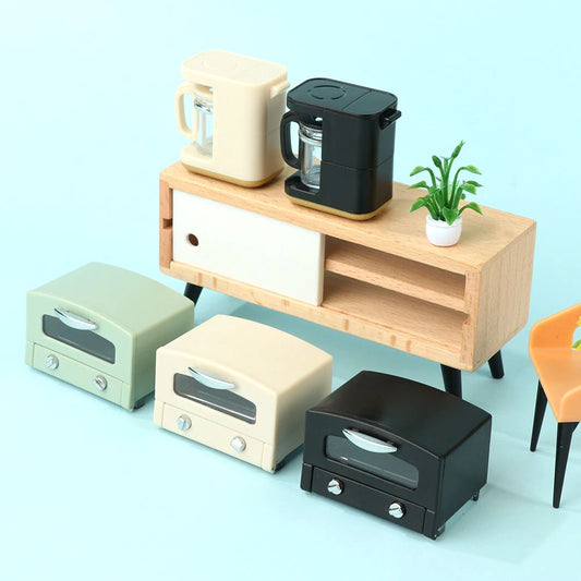 toaster oven and coffee makers in room