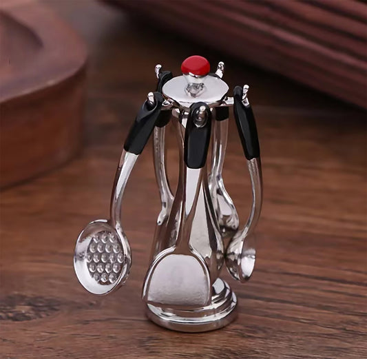 Kitchen utensils on stand for dollhouse 1 12 scale