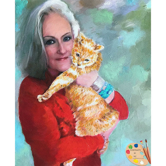 Adults with Pets Portraits Woman with Cat 404 - Portraits by NC
