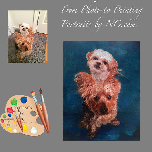 Yorkie Dog Portrait from Photo 410