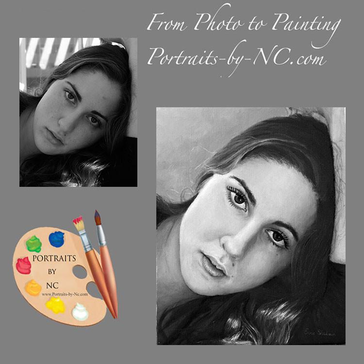 Young Woman Portrait from Photo